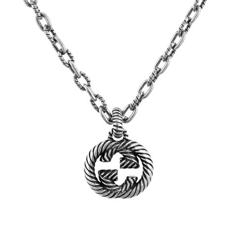 gucci interlocking large|Gucci interlocking g necklace.